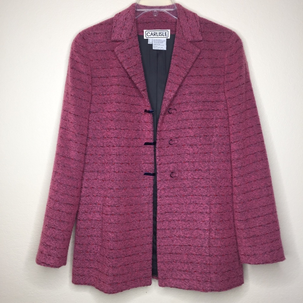 Vintage Carlisle Pink Wool Coat Jacket